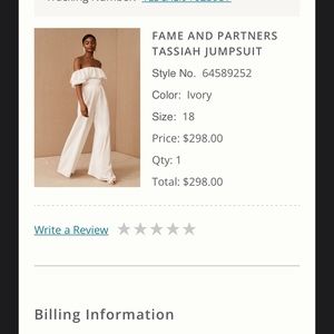 FAME AND PARTNERS TASSIHA JUMPSUIT